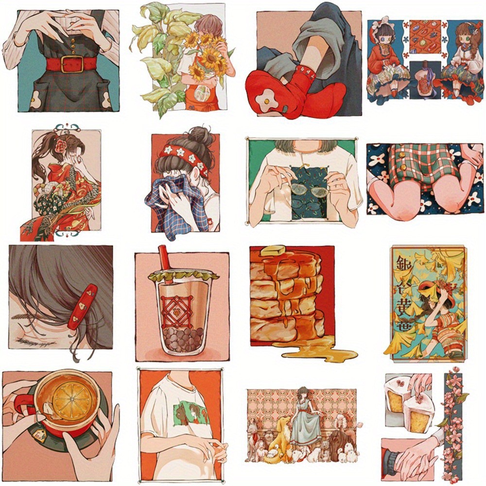 50Pcs 일본 전통 빈티지 스타일 스티커 헤이세이 시 - Japanese Traditional Lifestyle 리뷰 및 가격